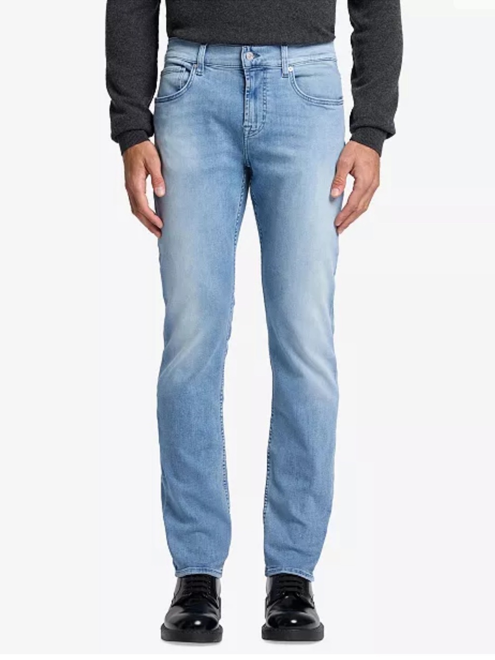 7 For All Mankind Slimmy Jeans Mens 31 Light Wash- Slim Straight Denim